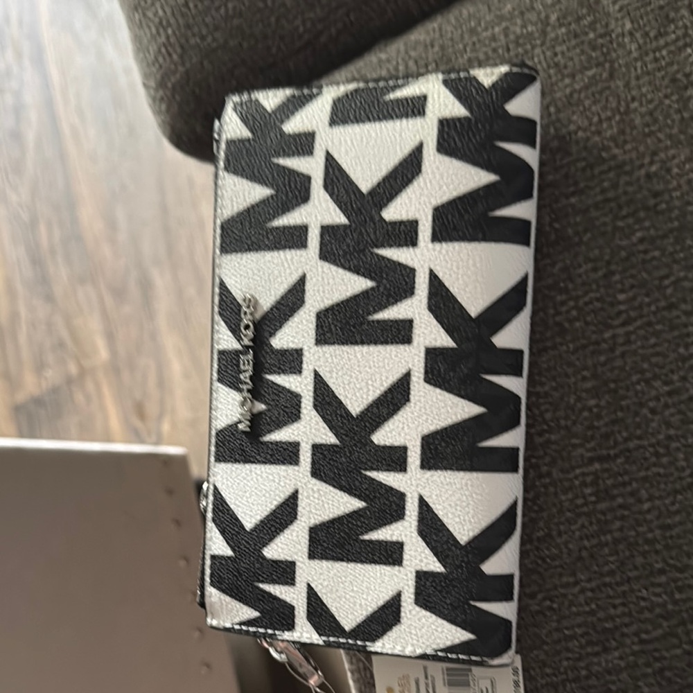Michael Kors Monogram Black and White Wallet